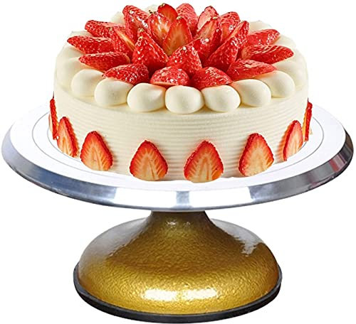 Alzata girevole in alluminio per torte, 30,5 cm, ideale per decorare dessert, feste di compleanno e occasioni speciali