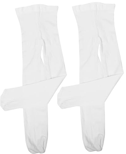 Healvian Medias de Ballet para Adultos y Niñas, Medias de Baile de Terciopelo, Talla S para Altura 100-130 Cm, 2 Pares, Elásticas y Cómodas para Práctica y Clases de Danza