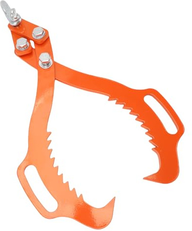 Cffuvros Serrated Claw Hook, Log Lifting Tongs, Stable, Efficient, Alloy Steel Timber Claw Hook for Handling Dragging