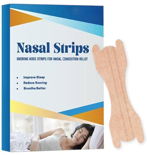 Nasal Strips, Nose Strips for Better Breathing Nose Tape for Running Effectively Relieves Blocked Noses Anti-Snoring Aids for Men & Women, 50 Pieces