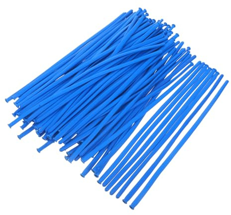 ORFOFE 100pcs Blue Long Latex Balloons DIY Twisting Strip Decorative Balloons for Birthday Wedding Party Modeling and Festive Indoor Outdoor Use