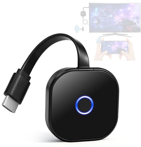Adaptador Inalámbrico 4K Ultra HD - Miracast, Airplay, Chromecast - Compatible con iOS, Android, Windows, Mac - Proyección en TV, Monitor y Proyector