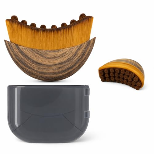 Lymphatic Face Brush – Wooden Contour Brush for Lymphatic Drainage, Jawline Sculpting, Depuffing & Face Massage