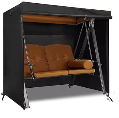 Funda para columpio de jardín, cubierta para columpios de Hollywood, tejido Oxford 600D, funda protectora con bolsa de almacenamiento para columpio de jardín, muebles de jardín (250 x 150 x 160 cm)