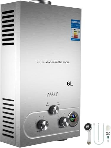 Calentador de agua sin tanque, caldera de agua caliente instantánea para gas propano eléctrico y GLP, calefacción eficiente bajo demanda