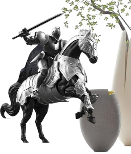 Actionfigur riddare, multiledad och mobil samlarfigur - samlarfigur, samlarfigur, för vardagsrum, studierum, arbetsyta, bibliotek, kontor och bord