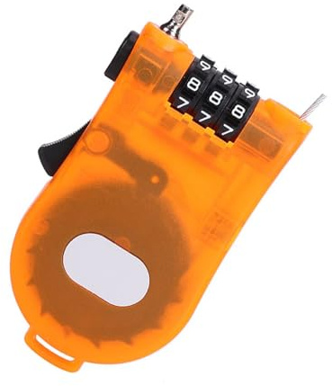 Alomejor Mini Verrou de Casque Rétractable, Verrou Antivol étanche avec Mot de Passe pour Casques de Moto, Armoires et Boîtes à Outils, Câble en Acier tressé de 1M/3,28 Pieds