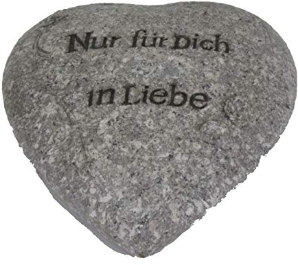 Blauth Import- und VertriebsgmH Adorno para tumba, diseño de corazón con texto en alemán Nur Fu