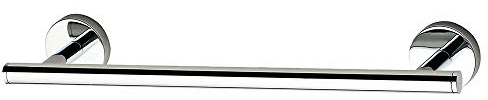 Kibath 324674 Barra Asciugamani Design Realizzato in acciaio inox e finitura cromata lucida. Con due opzioni di fissaggio, adesivo o viti