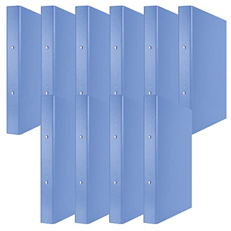 DONAU 3736001PL-10 Ringbuch Blau | 2-O-Ring-Mechanik 30mm DIN A4 Ringordner/ Ring Binder Pappe/ Kunststoff | Aus 1,9 mm dickem Karton mit öko PP 100µ | 10er Packung