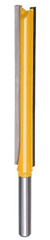 1 x gerader Frässtift, 1/4 Zoll Schaftdurchmesser, 2 Rillen, 7,6 cm Klinge, extra lange Holzbearbeitungsfräser
