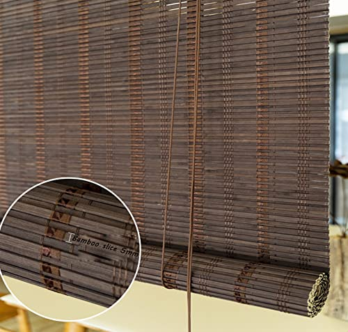 sgxxkj123 Bambus-Rollo Raffrollo,Bambusrollo,Holzrollo Jalousie,Bambusrollo Sonnenschutz Schatten Für Indoor-Outdoor-Garten, Holzrollo Für Fenster bambusrollo breit (130 * 200cm/51 * 78.7in)