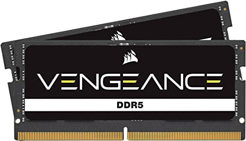 CORSAIR Vengeance SODIMM DDR5 RAM 64GB (2x32GB) 4800MHz CL40-40-40-77 1.10V Intel XMP 3.0 Desktop-Arbeitsspeicher – Schwarz (CMSX64GX5M2A4800C40)