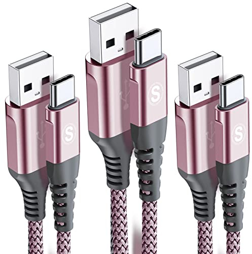 sweguard USB C Kabel 3.1A [3Stück 3m+2m+1m] Schnellladung, Ladekabel USB C Nylon Type C Kabel für i Phone 17 16 15 Pro Max,Samsung S26 S25 S24 S23 S22 zu S8 Plus/Ultra/FE,Note20,A71 A52 A51,HUAWEI P60