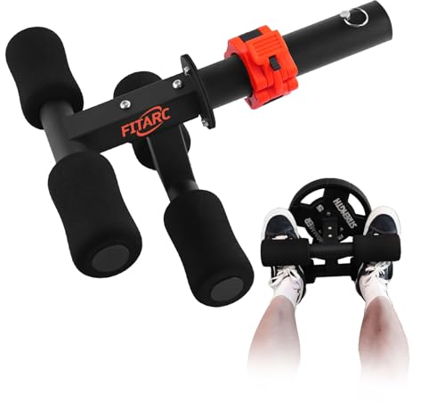 Fitarc Tib Bar, Tibialis Trainer, Knees Over Toes (5cm Hantelscheiben), Schienbeintrainer für Krafttraining und Beintraining die Stärkung der Waden / Schienbeine / Knöchel