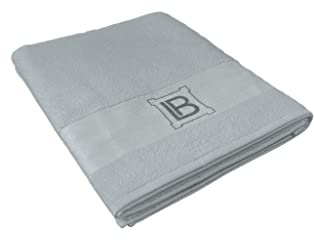 hermet Laura Biagiotti Telo Bagno In Spugna, 100% Cotone, Grigio, 90x140 cm