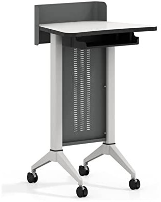 MZQMK Rednerpulte & Podeste Tragbarer mobiler Steh-Laptop-Schreibtisch, multifunktionales Rednerpult mit Rädern, for Klassenzimmer, Konzert, Kirche