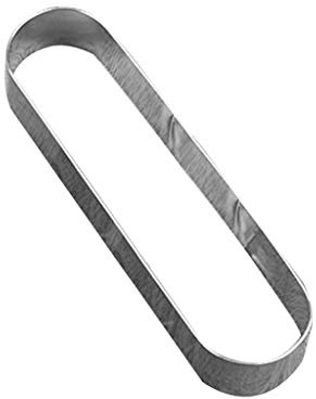 SYNYEY Edelstahl Mini Lange Oval Keksform Geometrische Metall Ausstecher Rechteckige Mousse Kuchenform Keksausstecher 1 Stück