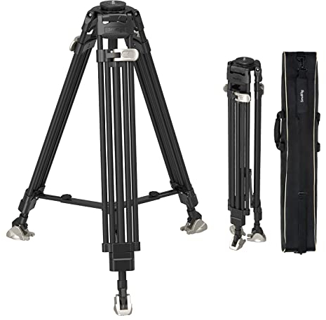 SMALLRIG 72 Video Tripod Heavy-Duty Carbon Fiber Tripod Without Head, with One-Step Locking System,with 75mm Bowl, Load up to 55 lb/ 25kg - 4167