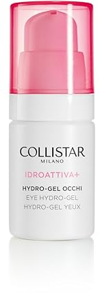 Collistar Idroattiva+ Contorno de Ojos, Hidrogel Hidratación Fresca, Antiojeras, Antibolsas, Hidratación 100H, Gel Efecto Fresco, Todo Tipo de Pieles, 15 ml