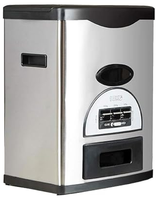 Smart Cereal Dispenser, 10kg Stainless Steel Rice Box, Automatic Metering Food Storage, Keep Food Fresh, for Rice, Beans, Cereals, Feed