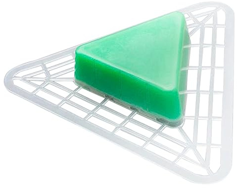 Desodorizante para Urinarios en Pantalla Triangular Verde de Plástico | Suministros para Baños y Oficina, Fácil de Limpiar, Ajuste Firme, Formato de 1 Pieza