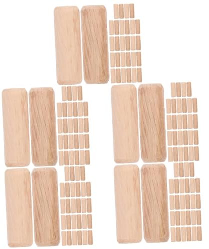 ULTECHNOVO 500pezzi Tasselli Legno Per Lavorazioni Artigianali Barre Di Legno Piccole Con Design Scanalatura Per Assemblaggio Mobili Versatili e Facili Da Installare Per Progetti Di Fissaggio