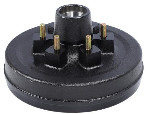 6 5,5-Zoll-Anhängerbremstrommel, Robuste und Langlebige Anhängerbremsnabentrommelbaugruppe, Glatt, Rostfrei, 6000 Lbs für 5200-6000-Anhängerachsen (Einzelne Bremstrommel)