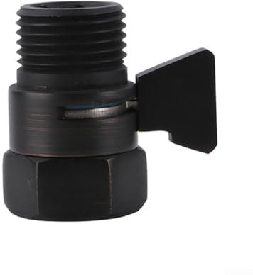 HEBEOT Duschkopf, Wassersparer, Durchflusskontrolle, Absperrventil, schwarz, Zuhause, massives Messing, Durchfluss, Schnellsteuerung, Absperrventil, Duschkopf, Wassersparer