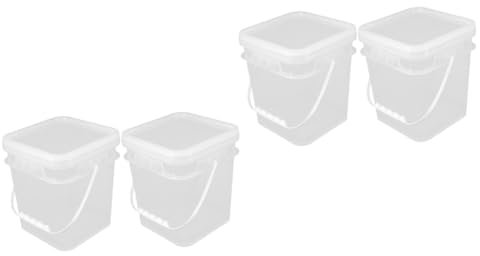 PRETYZOOM 2sets Stylish Paint Storage Bucket Multi-functional Pigment Container Paint Bucket Lid Builders Outdoor Use 2pcs*2