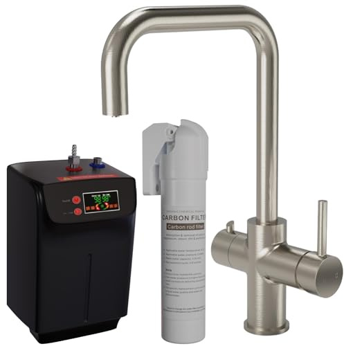 Liquida EBT411BS 4 in 1 Brushed Steel Kitchen Instant Boiling Hot Water Tap