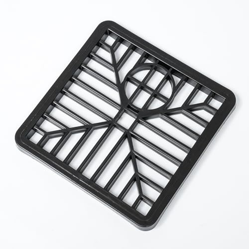 Square Plastic Drain Cover (5.75'' X 5.75'') | Gully Grate Cover for Drains | Outdoor Drain Tidy Cover to Stop Leaves | Outside Square Grid Gutter Covers (1)