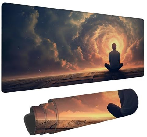 Tapis de Souris Homme Tapis de Souris XXL Ciel Étoilé 1500x800x4mm Tapis Souris Gamer,sous Main Bureau Ordinateur Portable,Mouse Pad Bords Cousus Caoutchouc Antidérapante,pour Souris et Clavier A-146