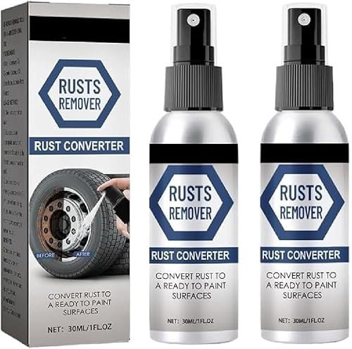 2 PCS Rust Remover for Metal,Rust Remover for Steel & Iron, Multiple Rust Remover Spray,Effectively Removes Rust from Metal Surfaces for Metal, Car, Steel