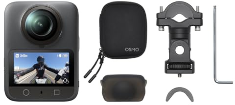 DJI Osmo 360 Motorcycle Handlebar POV Combo, 360 Action Camera | 1-Inch 360° Imaging, 170° FOV, Native 8K 360° Video, Magnetic Quick-Release, Heavy-Duty Mount for Handlebar View