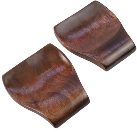 Opatiny Repose-cuillère en bois, lot de 2, porte-ustensiles de cuisine, cuillères et louches, organisateur de comptoir, porte-cuillère en bois pour cuisine et pâtisserie