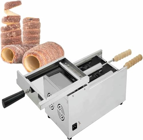 Electric Chimney Cake Machine, 1500W Commercial Oven & Grill for Delicious Chimney Bread Rolls - Ideal for Restaurants, Homes & Kitchens