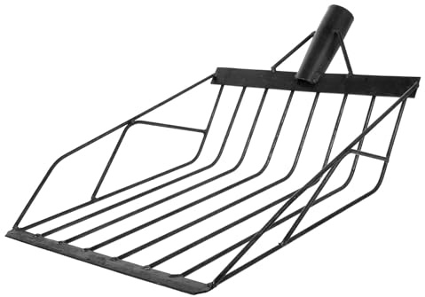 TOBBOMEY Metal Corn Shovel and Coal Briquette Shovel for Garden Soil Digging, Portable Heavy Duty Maize Spade with Sturdy Metal Construction, Suitable for Outdoor Farming and Household Use
