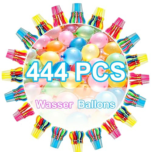 Wasserbomben Selbstschließend Set, Wasserbombem Schnellbefüllbare aus Naturlatex, Biologisch Abbaubare Wasserbomben, Farbige Wasserballon Set für Strand Pool Garten Wasser Spiele