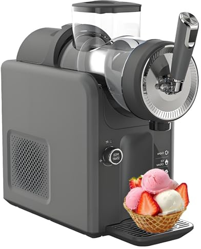 AiODiO Tritaghiaccio da 1,8 Litri, Macchina per Granite Professionale con 5 programmi preimpostati, congelamento rapido, autopulente, Display a LED,Ideale per frullati, Gelati e frappè. Black