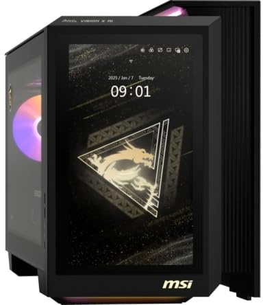 MSI MEG Vision X AI Gaming Desktop | 13 FHD Touchscreen | Intel Core Ultra 9 285K | 32GB RAM | 2TB SSD | Nvidia RTX 5080 | Windows 11 Home | Black
