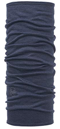 Buff Merino Lightweight Multifunktionstuch Kinder SOLID DENIM, Blau