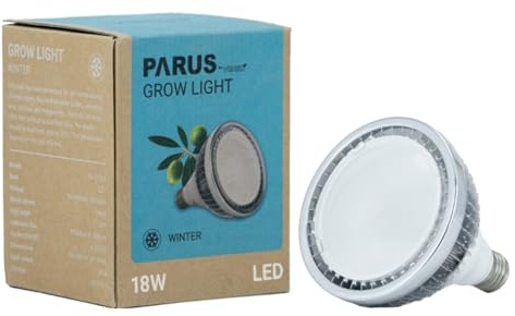 Parus by Venso Lámpara de planta E27 Invierno 18W 140 °, fotosíntesis mejorada y mayor formación de clorofila, lámpara de crecimiento LED, luz de crecimiento para plantas de interior, hortalizas