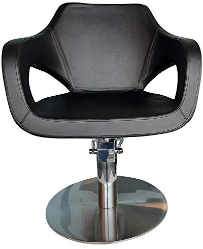 VAKON SALON - Friseurstuhl höhenverstellbar mit runder Bodenplatte ⌀ 50cm, Friseursessel mit Hydraulik, Coiffeurstuhl, Friseureinrichtung Barber - Design 02