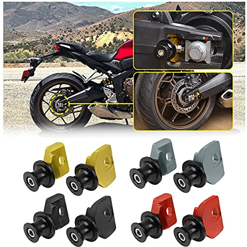Fayedenicy Moto Roue Arrière Fourche Essieu Curseur Bras Oscillant Bobines Stand Pick Up pour CB650R CBR650R CB650F CBR650F CB CBR 650R 650F 2014 2015 2016 2017 2018 2019 2020 2021 2022 2023 (Noir)