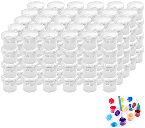 SEABABOO Insgesamt 120 Gitter Mini Farbtopf Malerei Kunsthandwerk Leere TöPfe Klassenzimmer Farbtopf TöPfe AufbewahrungsbehäLter Streifen Farbstreifen 6 ZusammengefüGte Farbgitter Weiß (20 Stück)