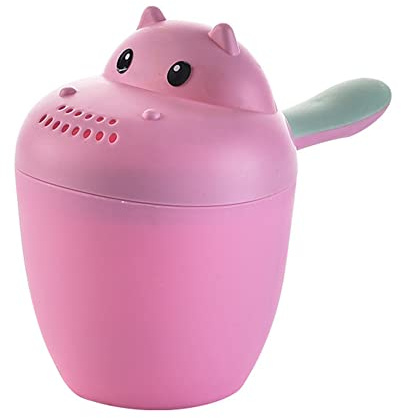 Baby Shampoo Cup, Baby Shampoo Spülbecher Wasserfall Spüler Badebecher Baby Kinder Haarwaschbecher Baby Bath Rinser Cup Cartoon Nilpferdform Waschen Haare Baden Flusher Cup für Kinder