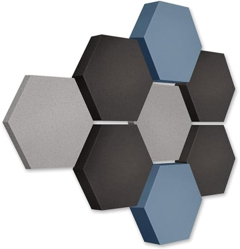 platino24 LOFT Honeycomb Schallabsorber – 8er Set – Wand & Decke – 3 Farben