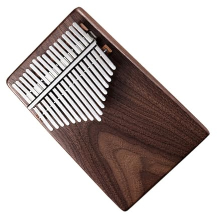 Kalimba Piano Schwarzes Walnuss-Kalimba, 17 Tasten, Daumenklavier, Slope-Design, Tasteninstrumente, Mit Koffer Und Tonabnehmer