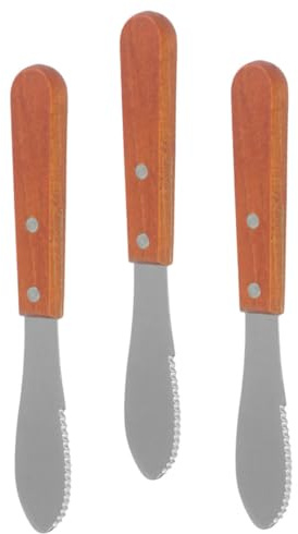 RORPOIR 3stücke Käsespachtel Mit Holzgriff Aus Praktischer Käseschneider Und Butterstreicher Für Küche Geeignet Für Käse Butter Sahne Und